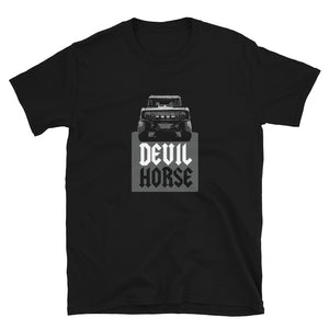 Black short sleeve Ford Bronco t-shirt with "Devil Horse" graphic